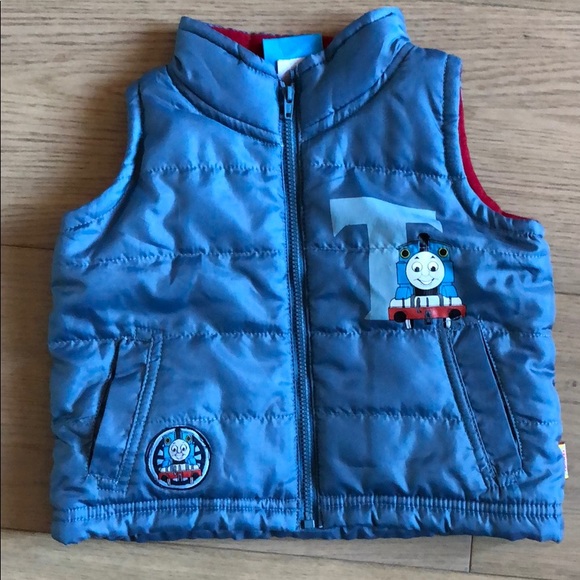 Thomas the Tank Engine Blue Bubble Vest (6-9 Months) & Percy Toy - Picture 2 of 13